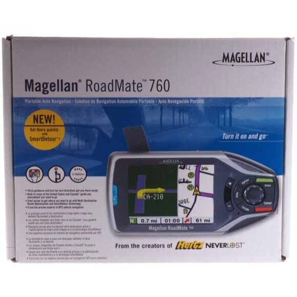 Magellan RoadMate 760 Portable GPS Navigation System w Accessories Complete - Picture 3 of 12
